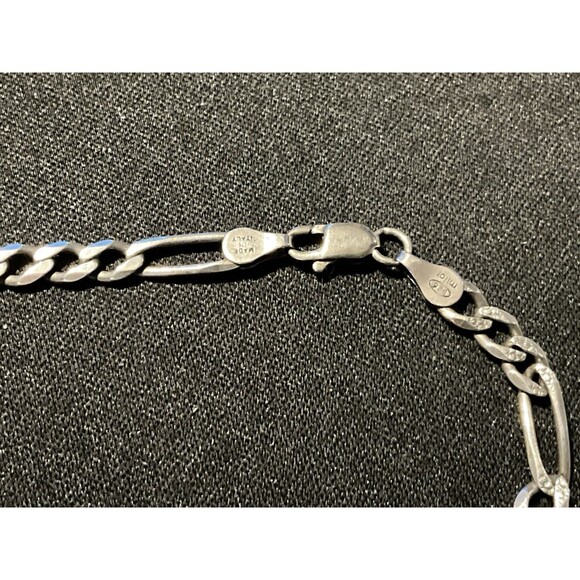 Milor 925 Italy Curb Link Chain 8in Bracelet - Picture 3 of 4